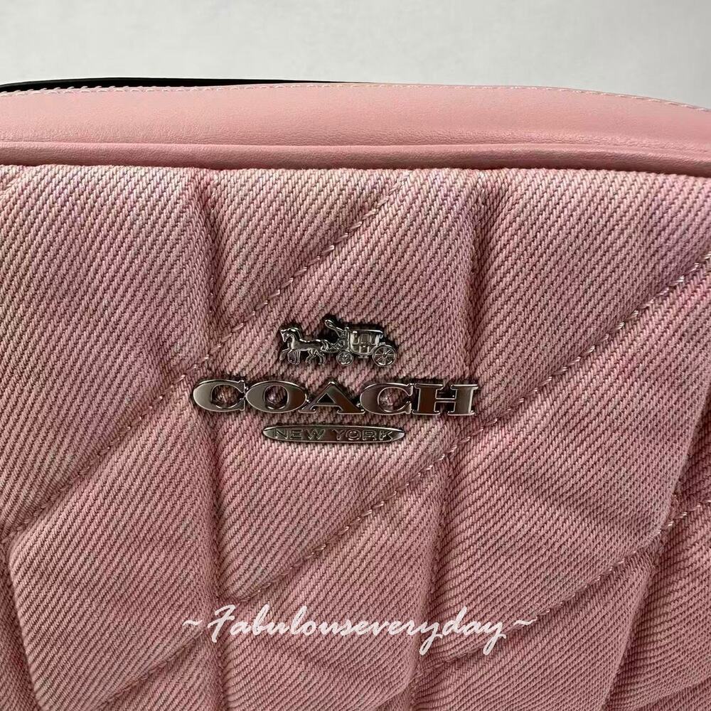 Coach Mini Jamie Camera Bag Crossbody In Denim CBR08 SV/Ballerina/Carnation NWT - Picture 2 of 7